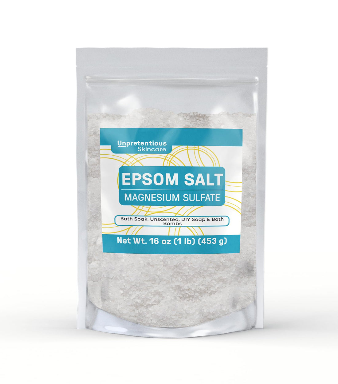Unpretentious Epsom Salt, 1 lb, Skincare, Soaking Solution, Unscented