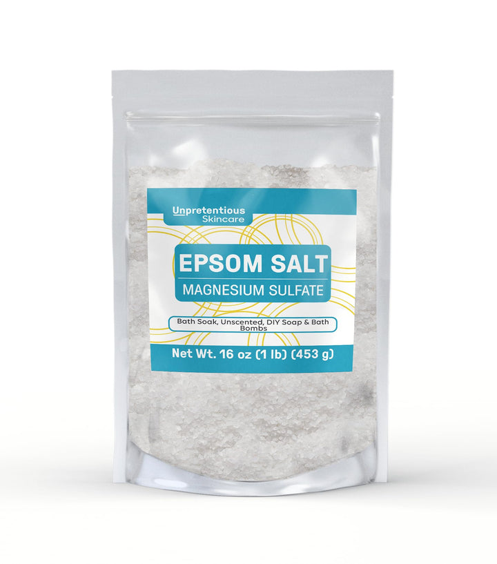 Unpretentious Epsom Salt, 1 lb, Skincare, Soaking Solution, Unscented