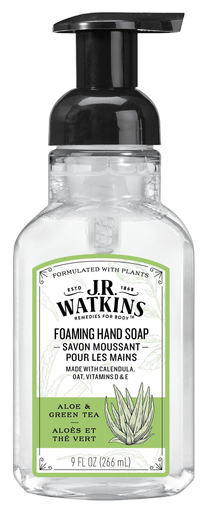 J.R. Foaming Hand Soap Aloe & Green Tea (9 Oz.)