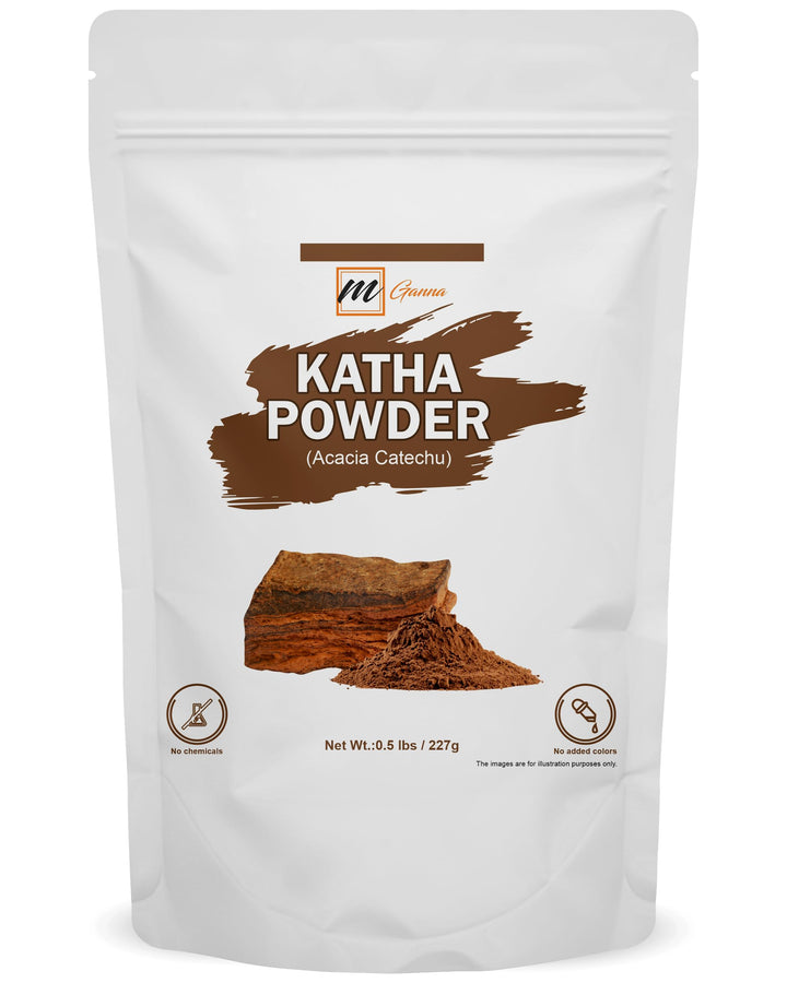 mGanna Acacia Catechu | Katha Powder for Hair Color & Conditioner 0.5 LBS / 227 GMS / 8 Oz