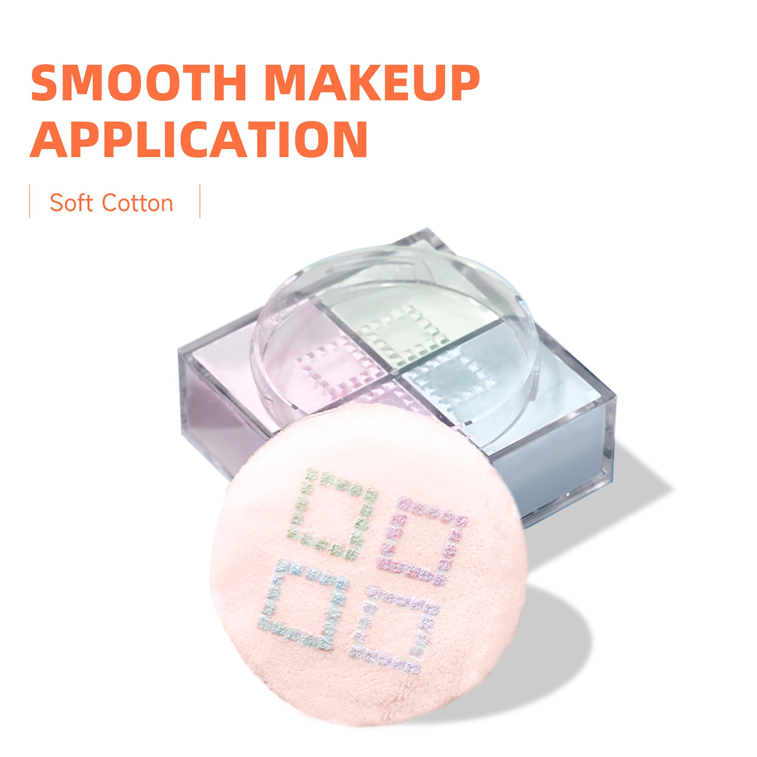 Pure Cotton Powder Puff,Puff, for Powder Foundation, 3.15 inch Normal Size, with Strap, Blending for Loose Powder Mineral Powder Body Powder, 10 Pieces