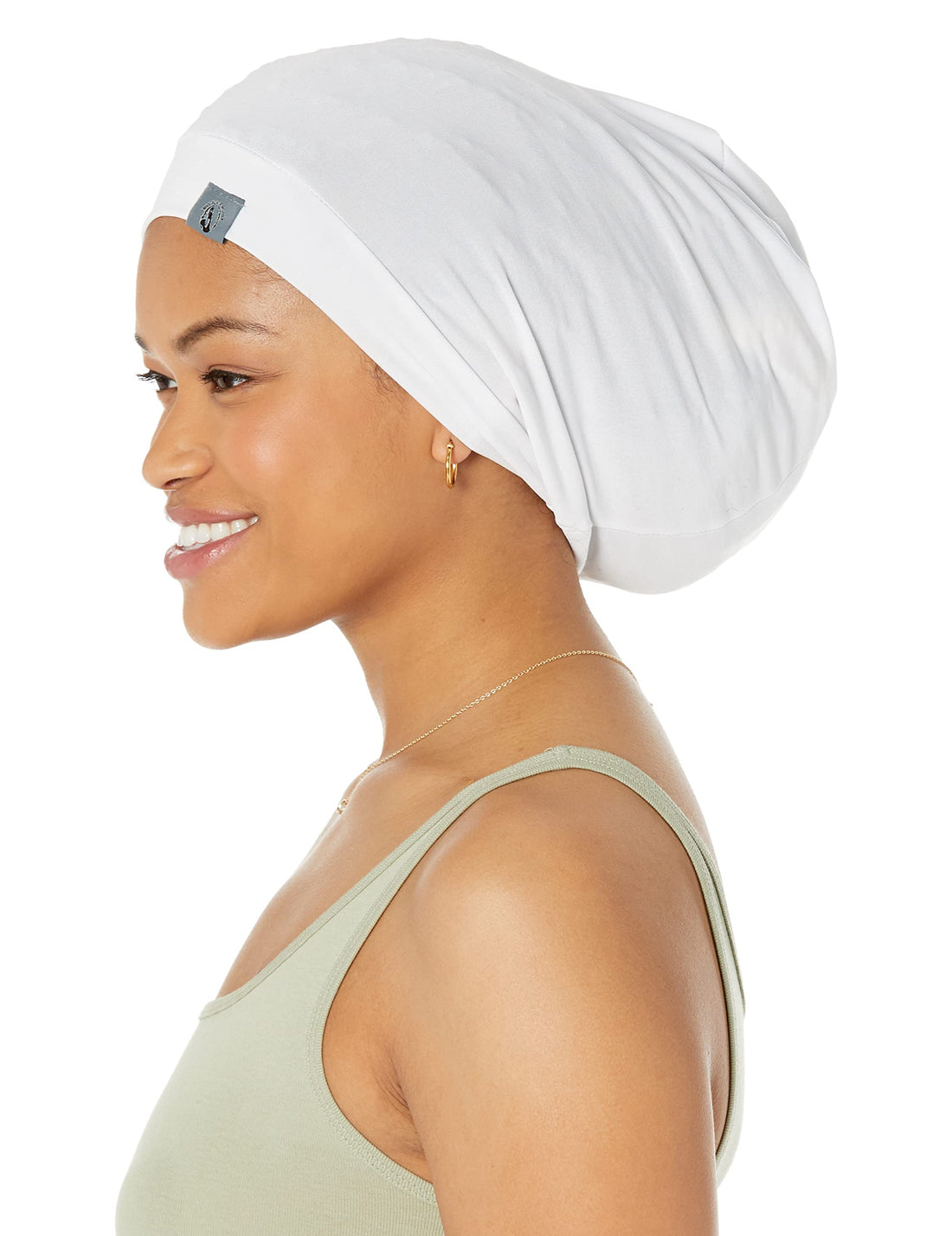 Hair Cap for Locs, Natural Hair, Braids, Protective Styles - White