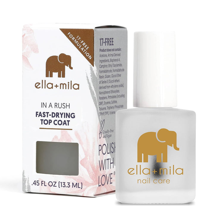 Ella+Mila Nail Care, Quick Dry Top Coat In A Rush