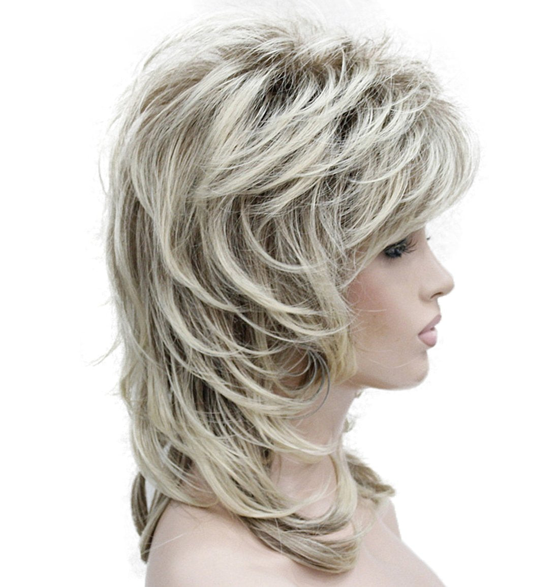 R10/26 2 Toned Blonde : Lydell Long Soft Shaggy Layered Blonde Ombre Classic Cap Full Synthetic Wig Wigs (R10/26 2 Toned Blonde)