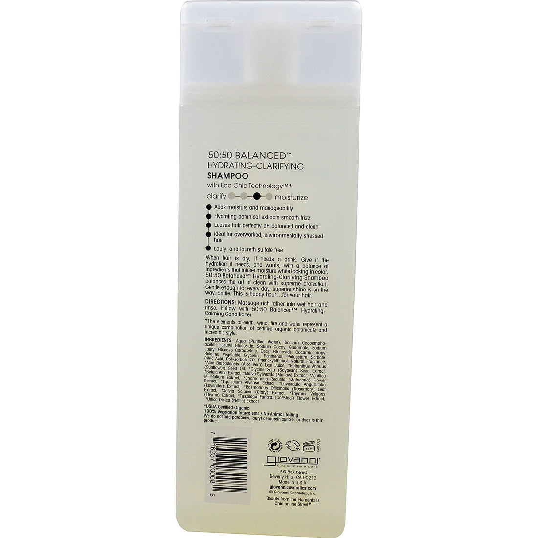 Giovanni All Natural 50-50 Balanced Hydrating Clarifying Shampoo and Conditioner Bundle for Men and Women With Aloe, Thyme and Rosemary (Sulfate and Paraben Free) 8.5 fl. oz. each