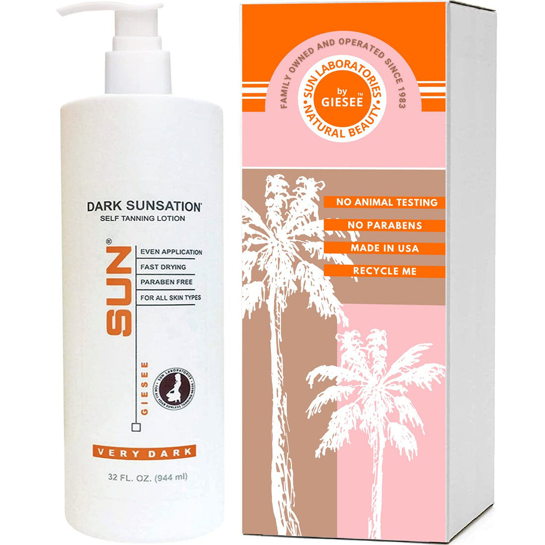 Dark Sunsation 32 oz. Value Size VERY DARK Sunless Tanning Lotion