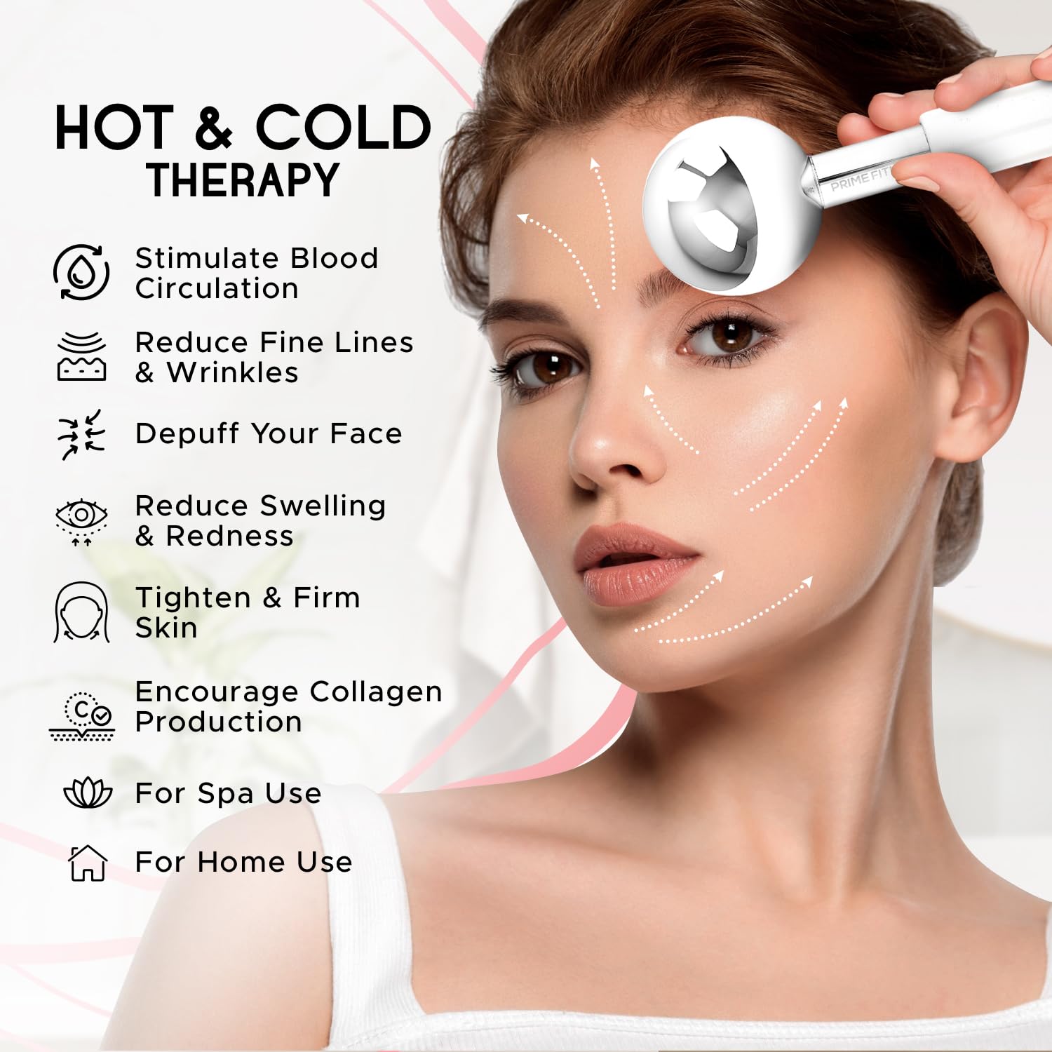 Ice Globes for Facials | Unbreakable Steel Cooling Roller | Cryo Sticks for Face | Massager for Face Neck & Eyes | Skin Care for Dark Circles, Puffiness, Wrinkles, Collagen Production (360 Rotating)