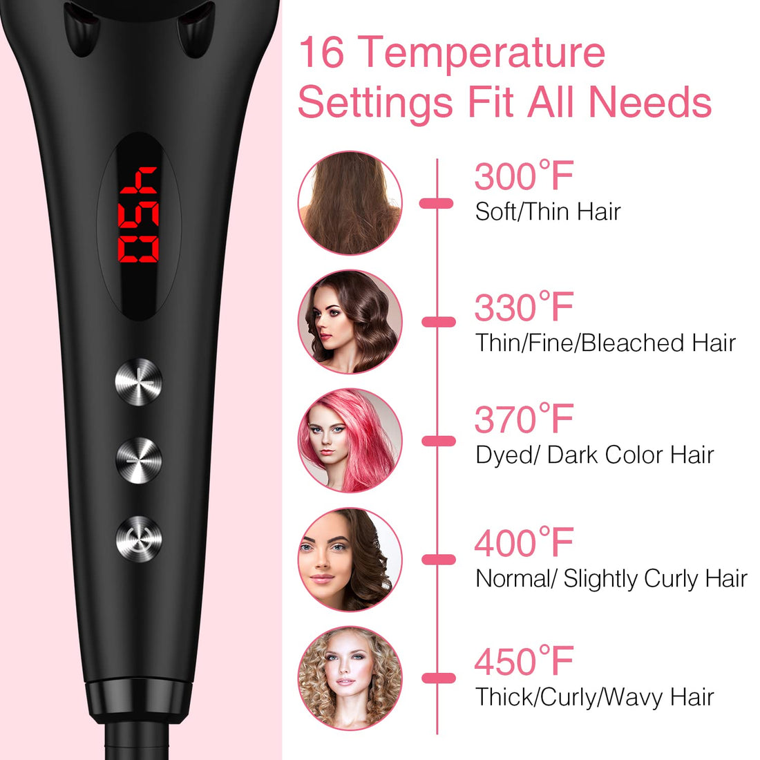 MiroPure 2 in 1 Ionic Hair Straightener Brush with Heat Resistant Glove and Temperature Lock Function