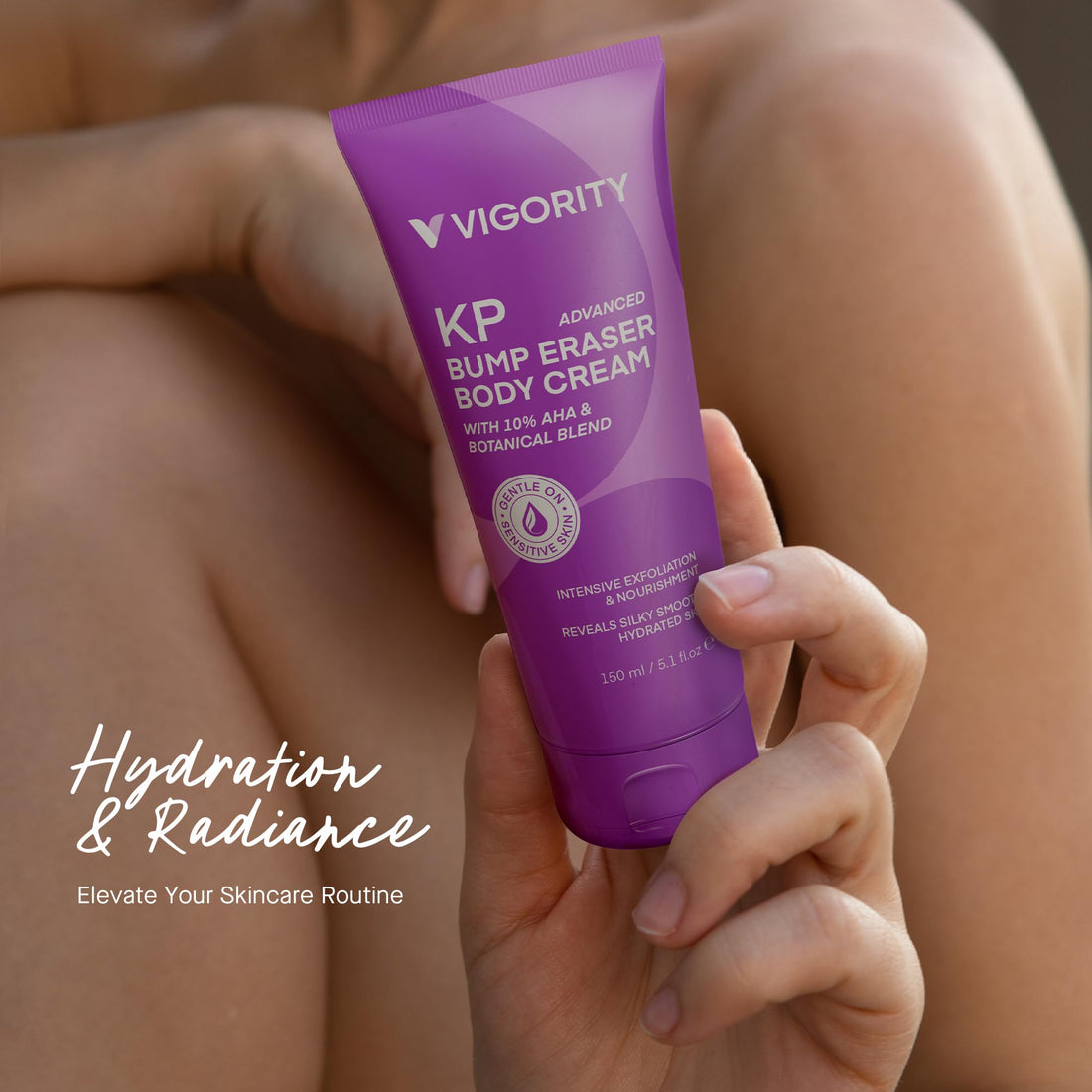 Vigority KP Bump Eraser for Keratosis Pilaris: Body Moisturizer Exfoliating Cream - KP Bump Be Gone Treatment for Bumpy Dry Rough Skin
