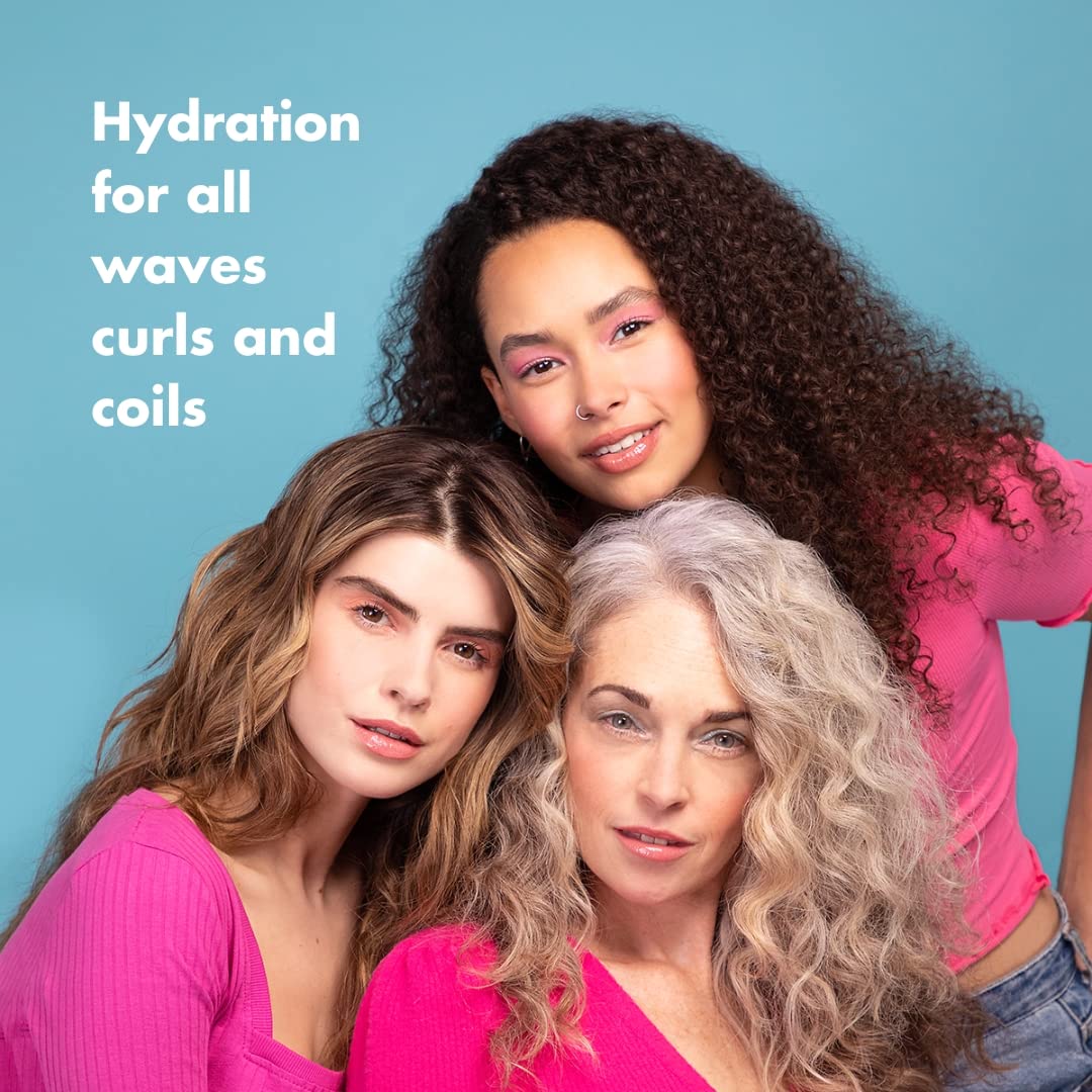 Umberto Giannini Thirsty Curls Moisture Surge Curl Hydrating Conditioner 8.4 fl Oz - for Dry & Dehydrated 2a-4c Curly, Wavy & Coily Hair - Vegan & Cruelty Free - Silicone, Sulfate & Paraben Free