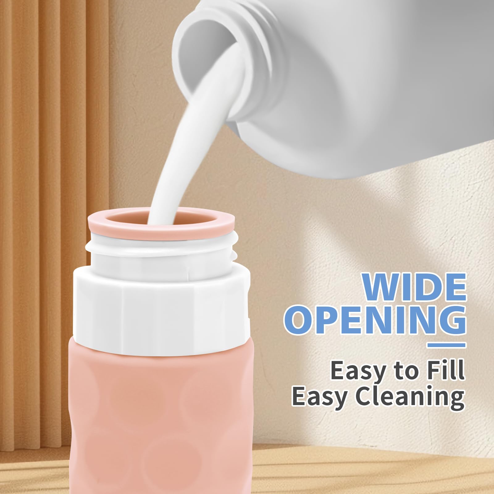 Silevoler Travel Bottles for Toiletries, 4pcs Tsa Approved 3oz Travel Size Containers, BPA Free Leak Proof Premium Silicone Bottles, Refillable Liquid Squeezable Accessories W/Toiletry Bag(Bright)