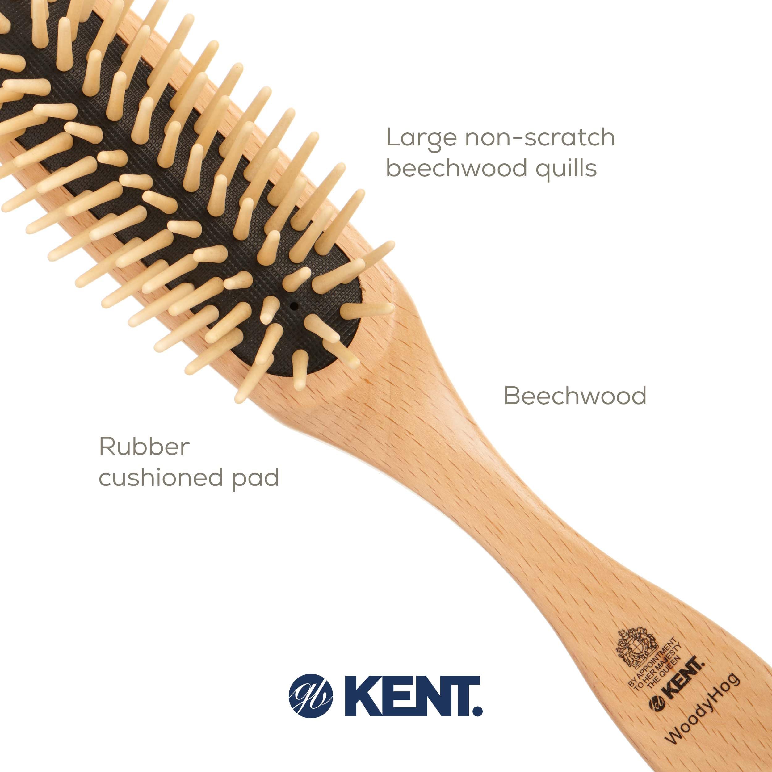 Kent hog Authentic Rosewood Handbag Brush, Wood