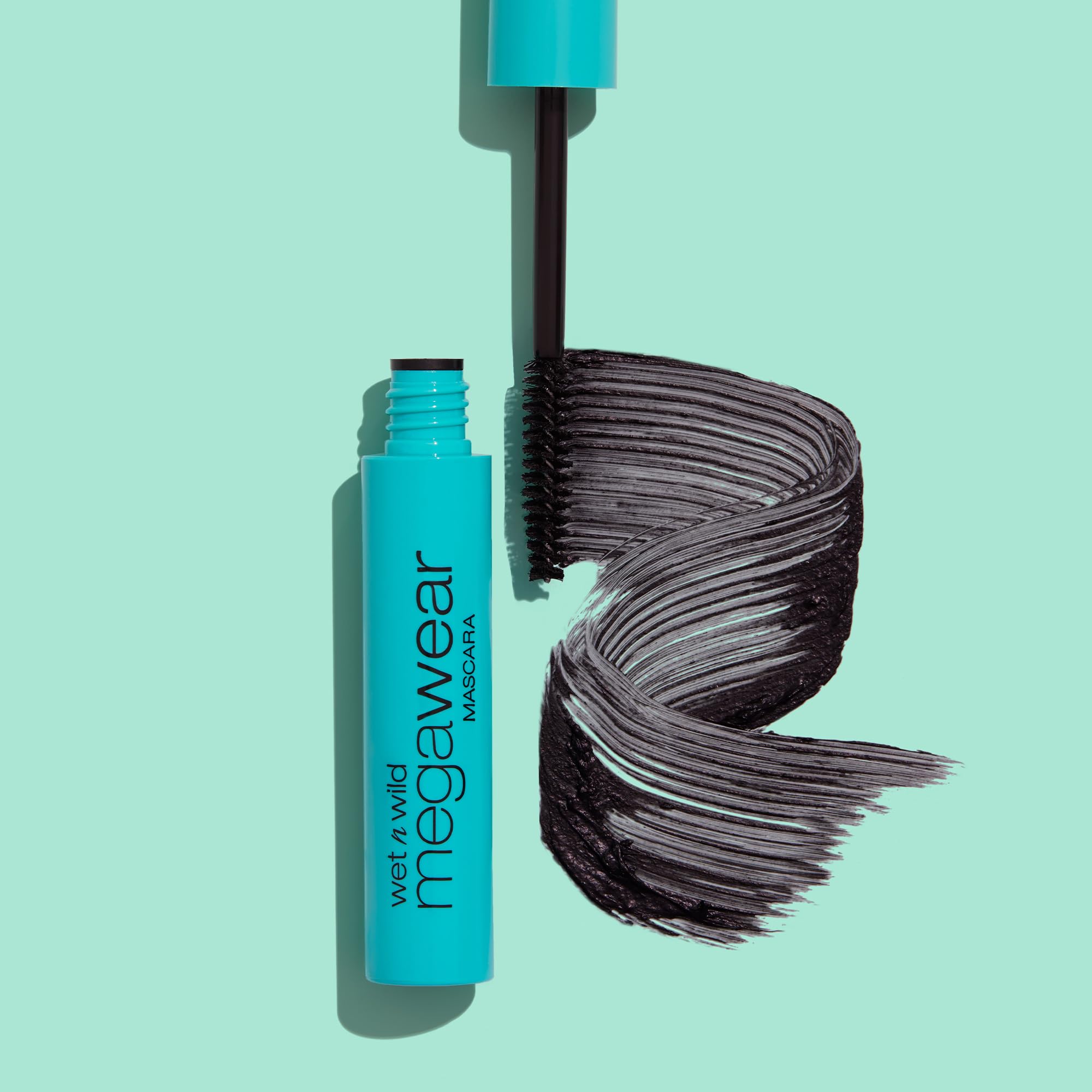 wet n wild Enhance and Define Megawear Mascara, Gentle Gel Volumizing Formula that Promotes Full & Healthy Lashes, Enriched with Soy Protein & Panthenol, Cruelty-Free & Vegan - Black