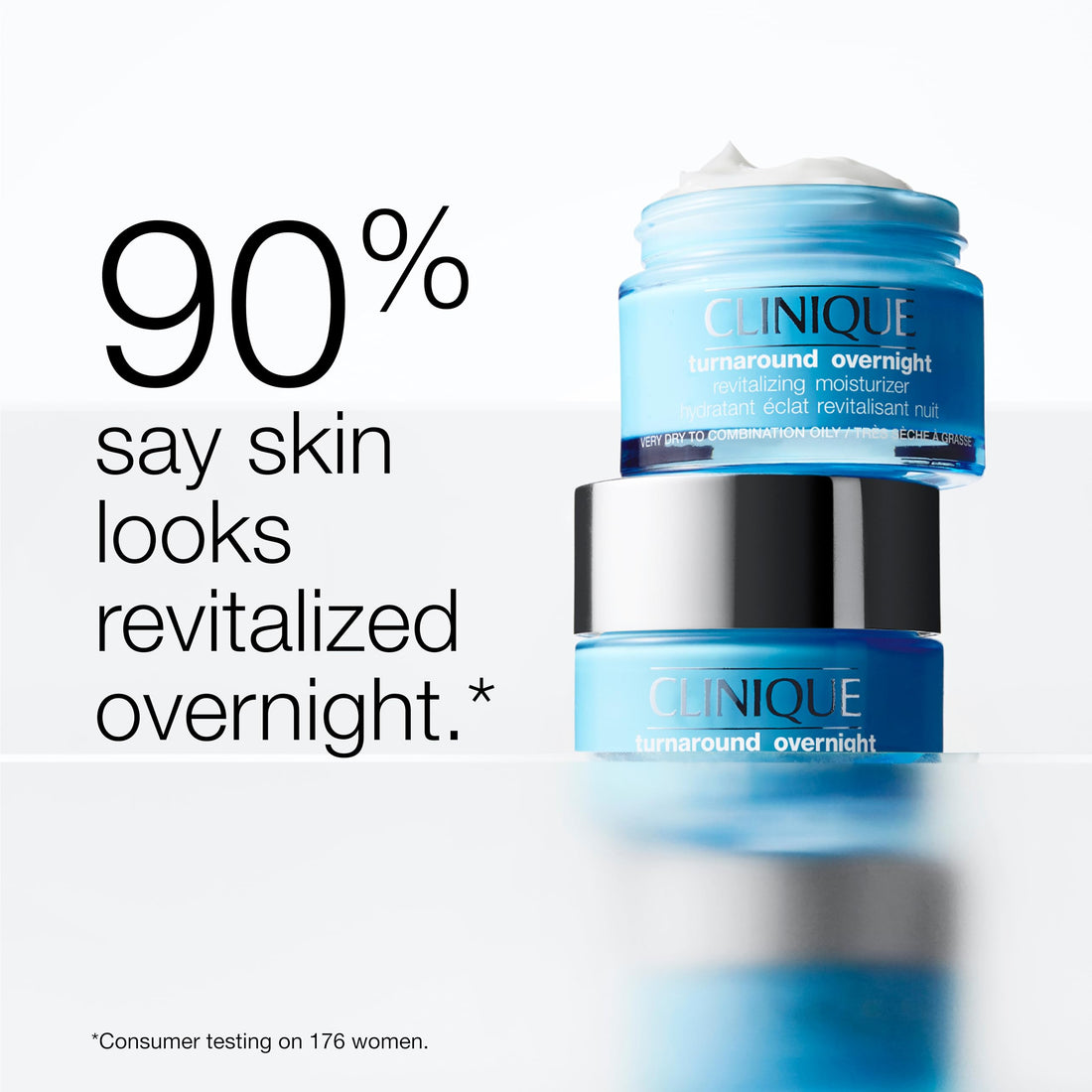 Clinique Turnaround Overnight Revitalizing Moisturizer Face Cream | Hydrating + Plumping, 1.7 Fl Oz