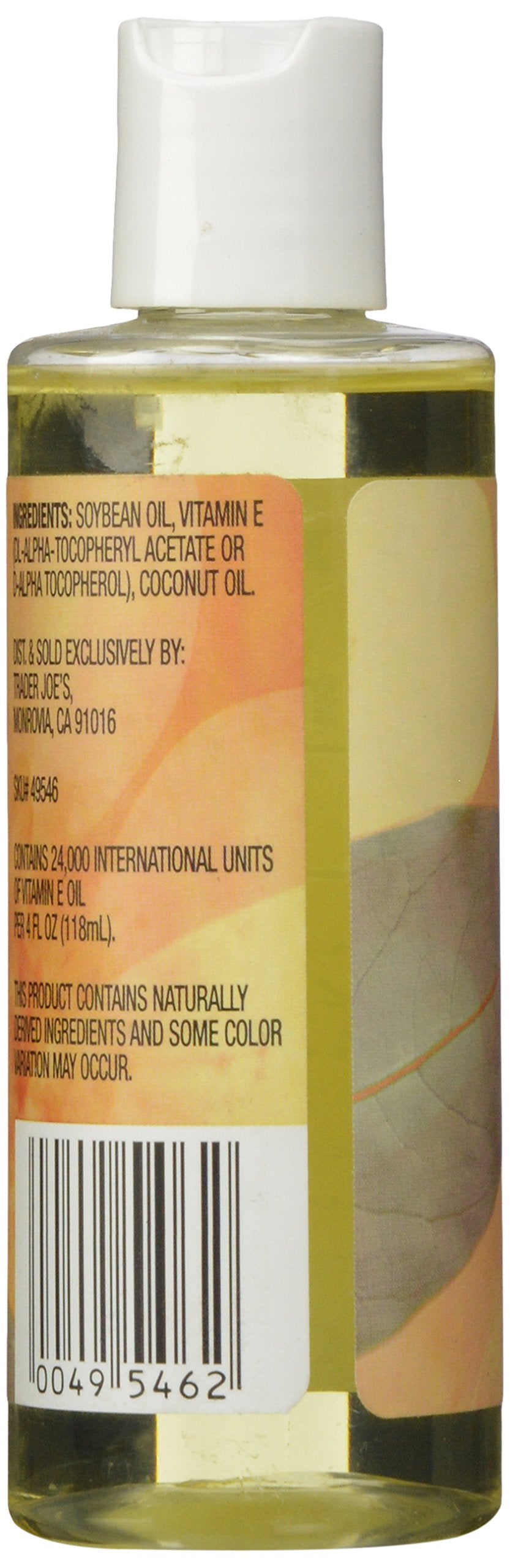 4 oz, Pack of 1 : Trader Joe's Vitamin Oil E, 4 Ounce