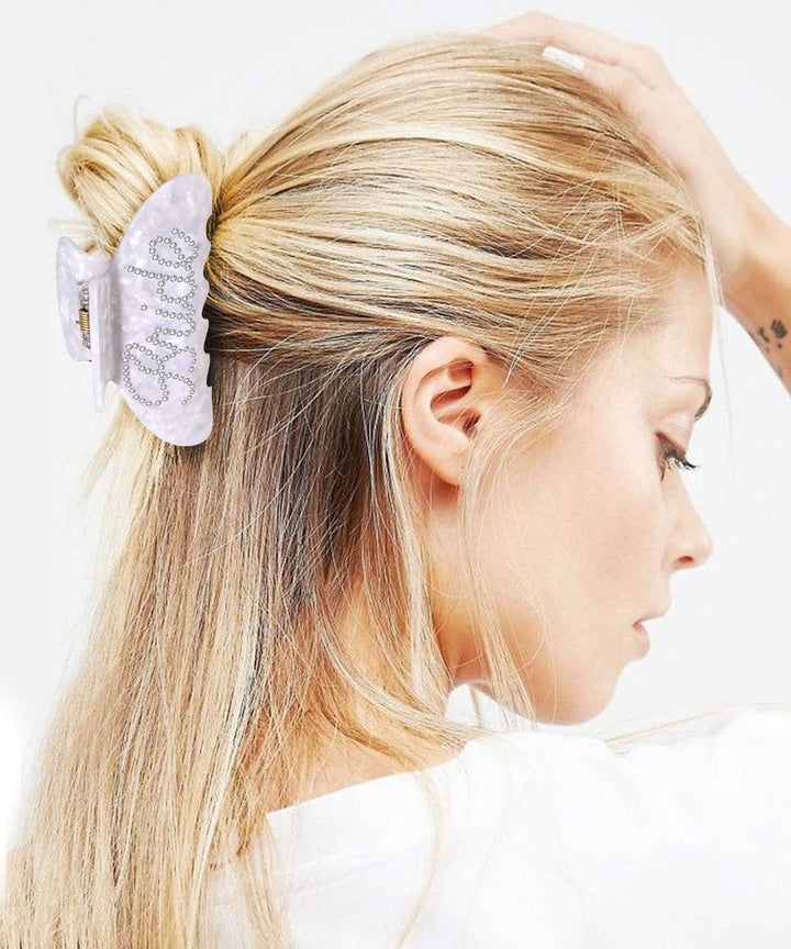 Bride Hair Claw Clips, Acrylic Wedding Hair Clip for Bride, Nonslip Large Claw Clips Bachelorette Party Decorations Wedding Bridal Shower Gifts (2PCS Bride)