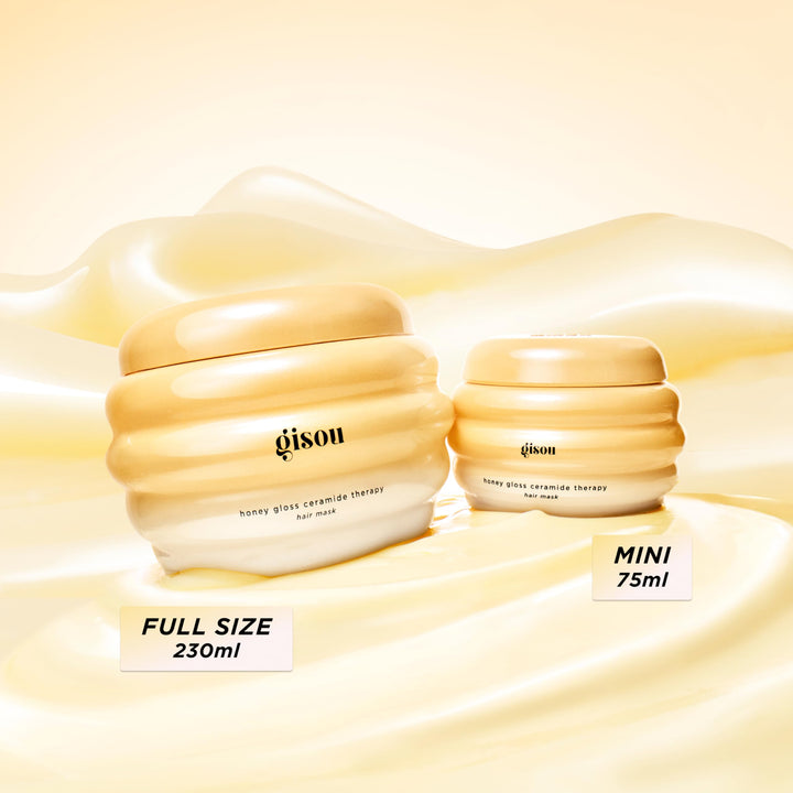 Gisou Honey Gloss Ceramide Therapy Hair Mask Mini – Deep Repair & Hydration with Mirsalehi Honey, Ceramides & Hyaluronic Acid, 2.5 fl oz