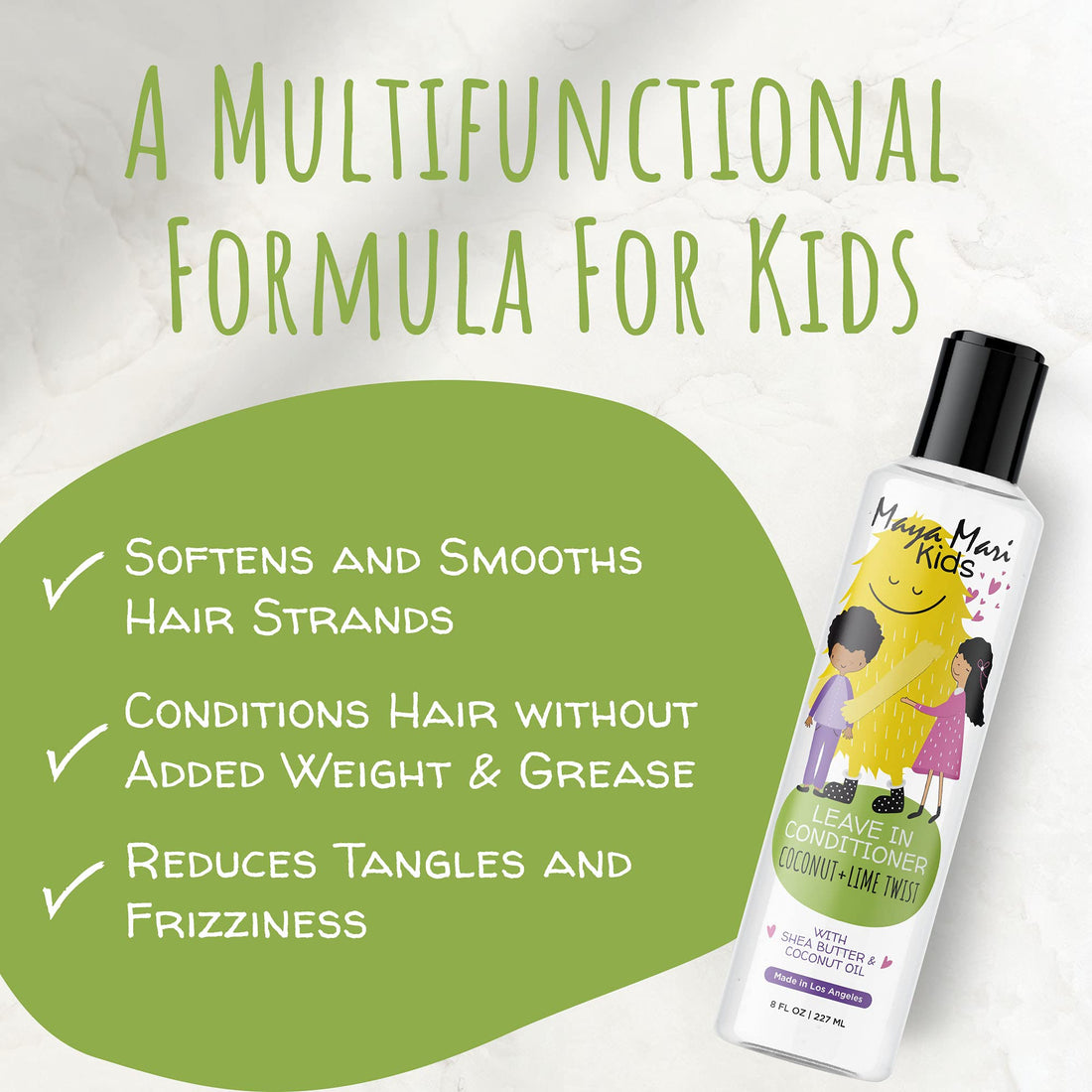 Maya Mari Kids Curly Hair Set for Coilies, Curlies, and Frizz Control: 2in1 Shampoo, Leave-In Conditioner, and Hair Gel - Perfect for Your Little One's Curly and Wavy Hair!