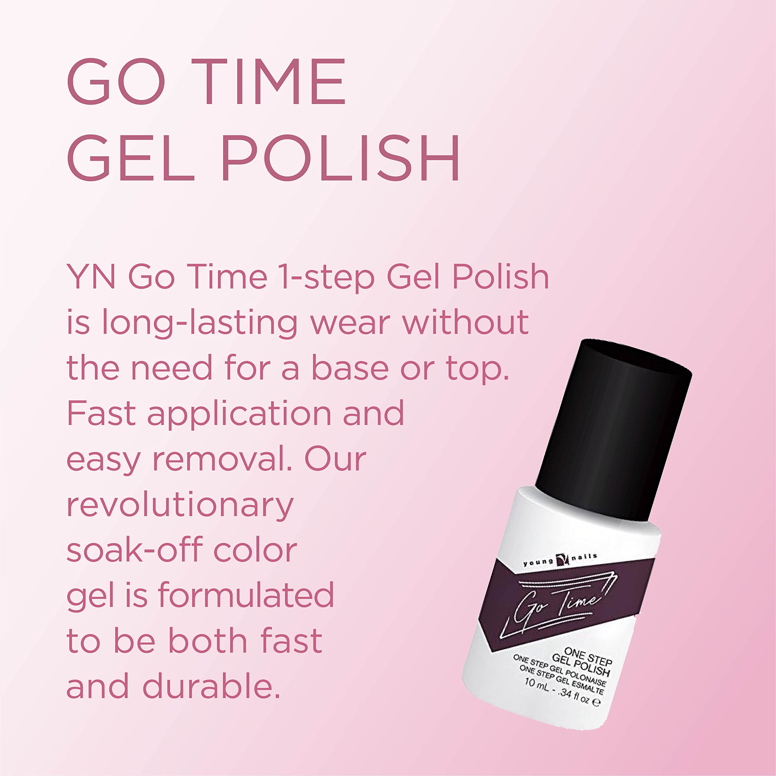 Straight Up No Sugar, 0.34 Ounce: Young Nails Go Time Gel Polish, Straight Up No Sugar, 0.34 Ounce