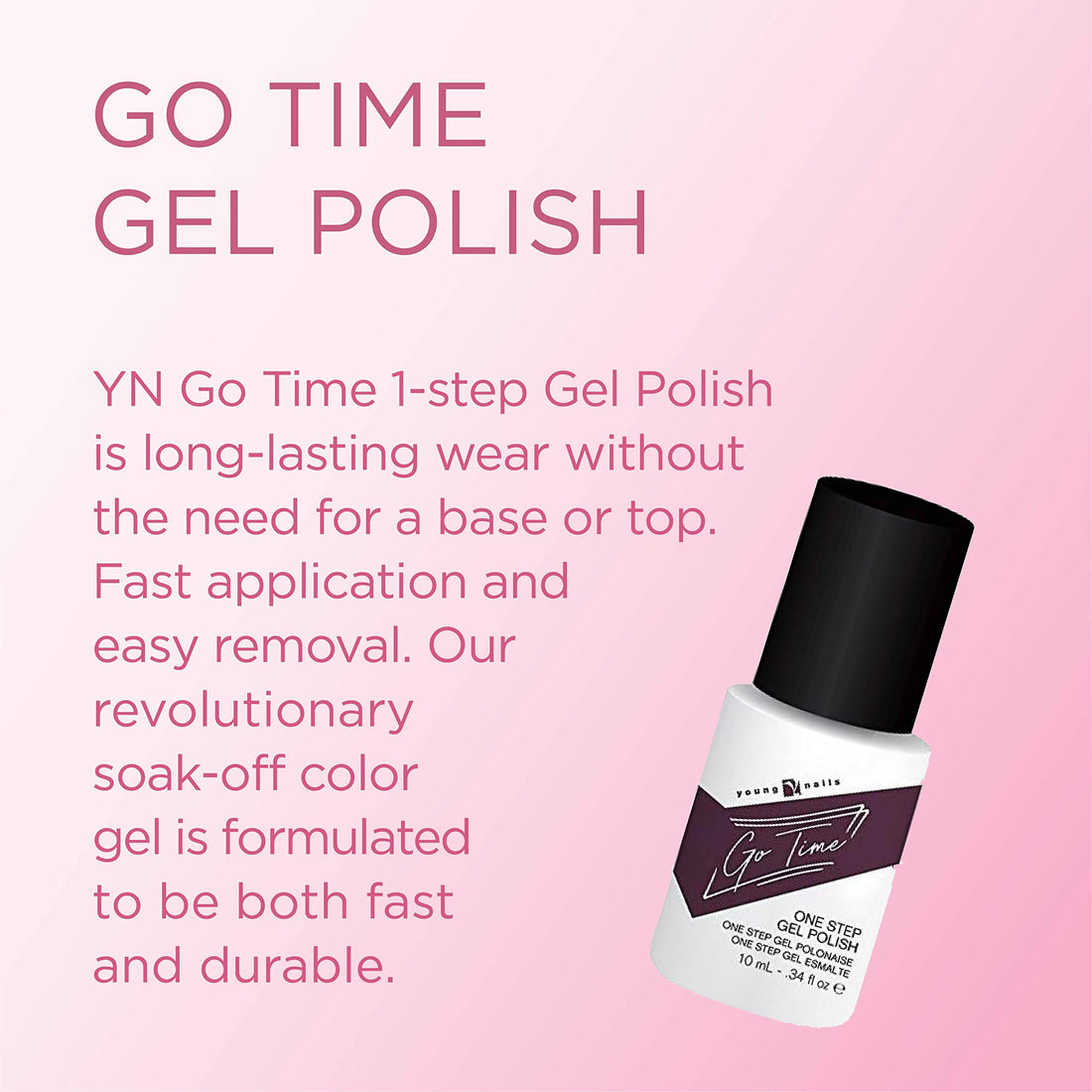 Straight Up No Sugar, 0.34 Ounce: Young Nails Go Time Gel Polish, Straight Up No Sugar, 0.34 Ounce