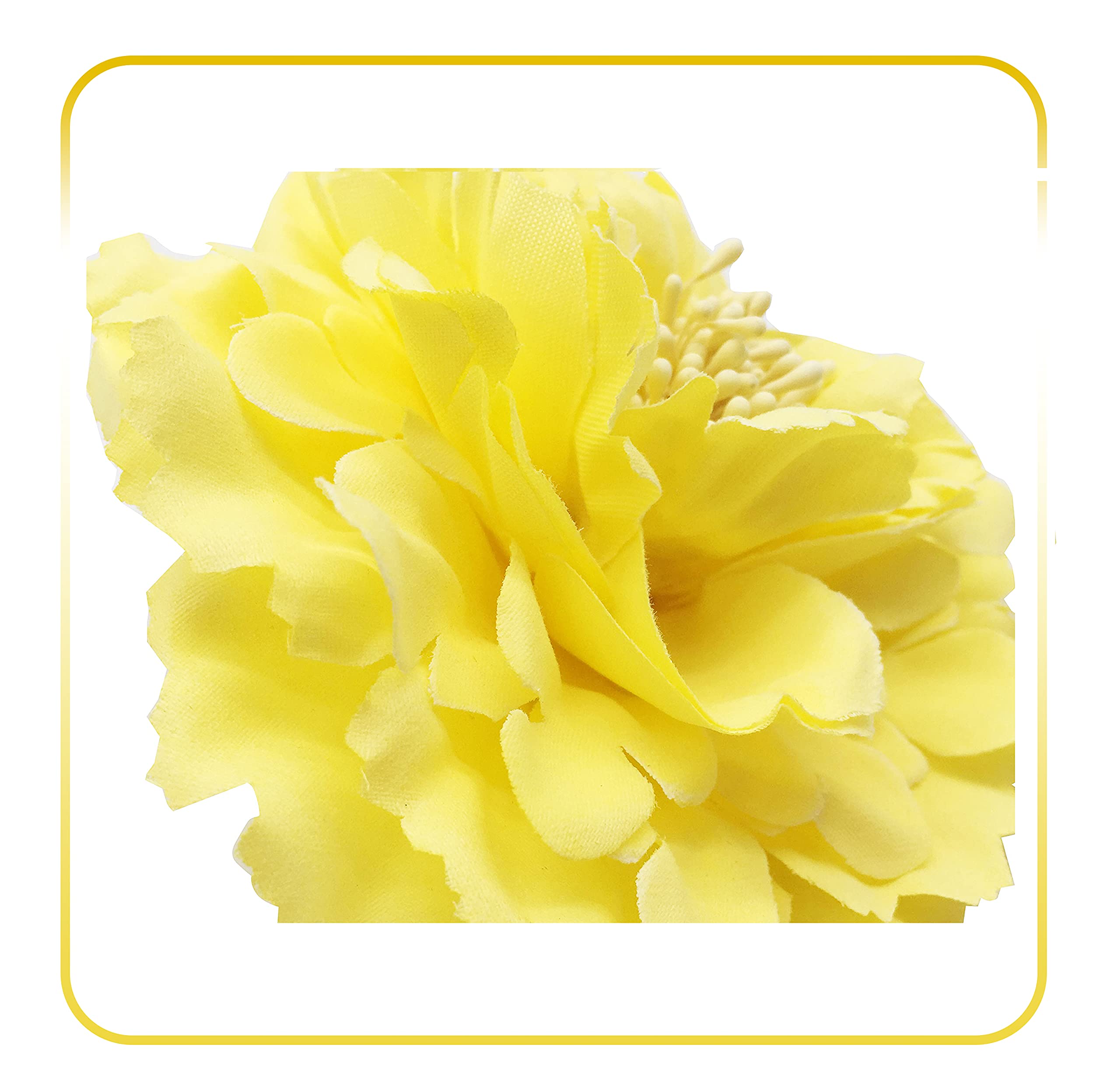 Hair Flower Clips Brooch Boutique Hair Accessories Bohemia Hairpins for Women Girls (Yellow)