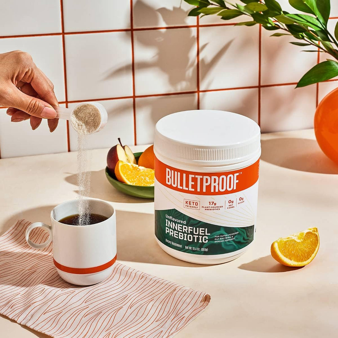 Bulletproof Unflavored Innerfuel Prebiotic Fiber Powder, 13.4 Ounces, Supplement for Gut Health, Digestive Health and Immune Support, Plant Sourced Prebiotics, 0g Sugar