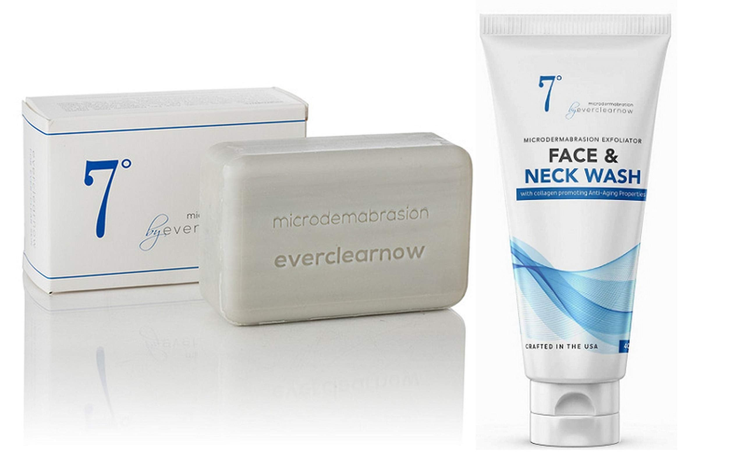 Microdermabrasion Facial Scrub & Face Exfoliator, Face & Neck Scrub and Soap - Face and Body Wash for KP and More - XLarge 4 Ounces - Moisturizing Facial Exfoliant for Dry Skin, Blackheads, Wrinkles,