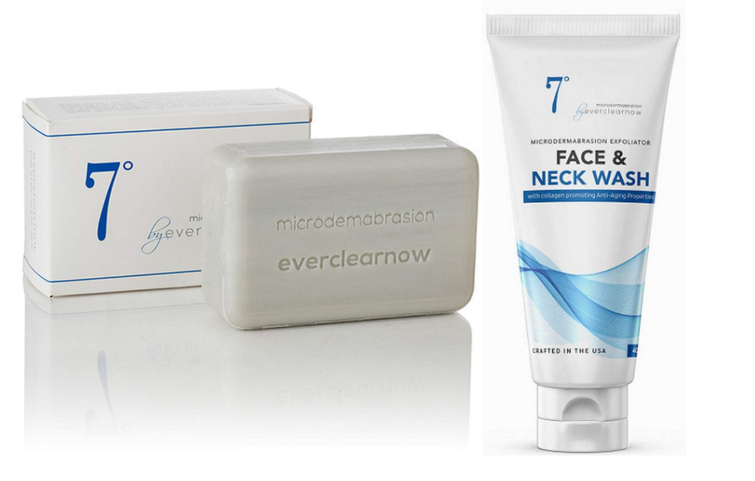 Microdermabrasion Facial Scrub & Face Exfoliator, Face & Neck Scrub and Soap - Face and Body Wash for KP and More - XLarge 4 Ounces - Moisturizing Facial Exfoliant for Dry Skin, Blackheads, Wrinkles,