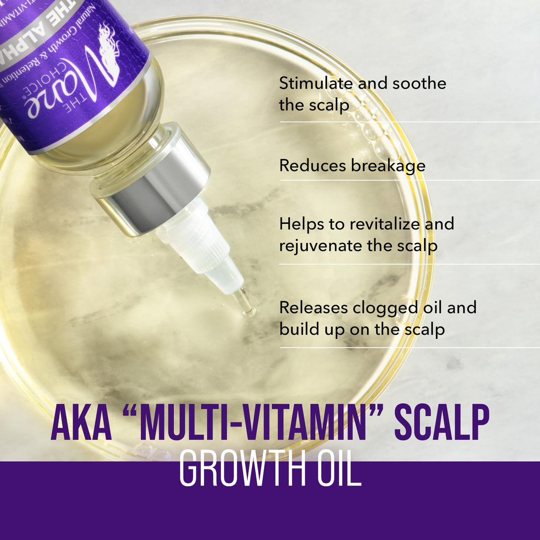 The Mane Choice Alpha Multi-Vitamin Scalp Hair Growth Oil, 4 Fl Oz, 1 Pack, Nourishing Scalp Oil with Biotin, Vitamin C, Rosemary, Rice Extract, Jojoba, Tea Tree & Castor Oil, Lightweight & Non-Greasy