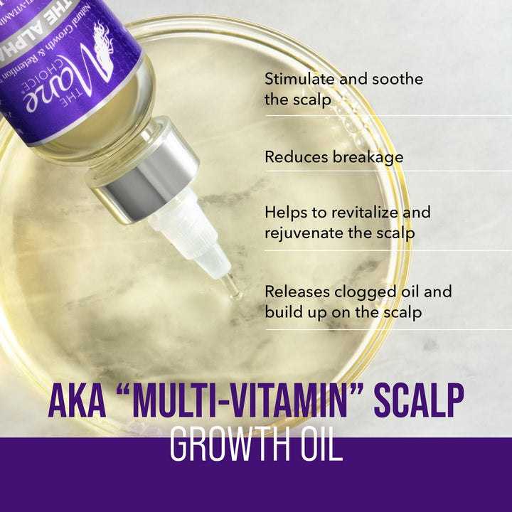 The Mane Choice Alpha Multi-Vitamin Scalp Hair Growth Oil, 4 Fl Oz, 1 Pack, Nourishing Scalp Oil with Biotin, Vitamin C, Rosemary, Rice Extract, Jojoba, Tea Tree & Castor Oil, Lightweight & Non-Greasy