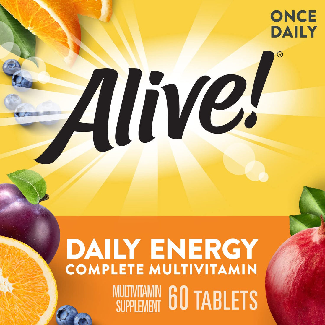 Nature’s Way Alive! Daily Energy Multivitamin 22 Vitamins and Minerals 60 Tablets - (Pack of 2)