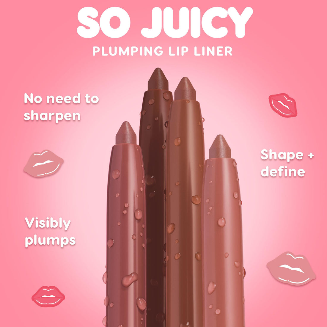 ColourPop Double the Juiciness Plumping Lip Liner & Oil Duo - Non-Sticky Lip Oil & Liner to Plump, Define & Add Shine - Includes Shades Tease & Lychee Jelly (2 Count)
