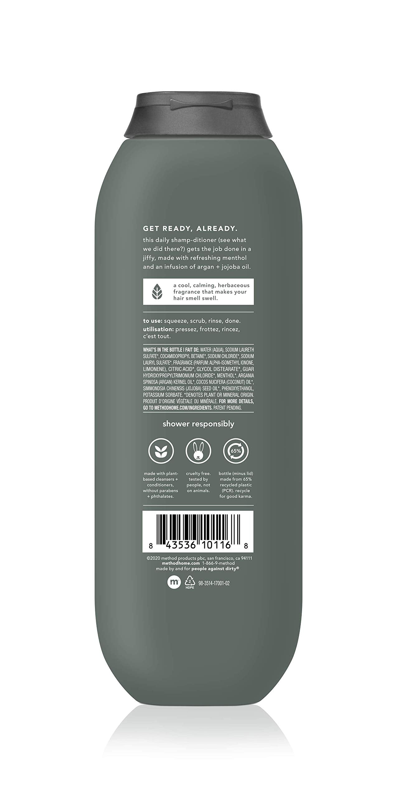 Method Men 2-in-1 Shampoo + Conditioner, Juniper + Sage, Pack Of 6, Juniper & Sage, 6 Count