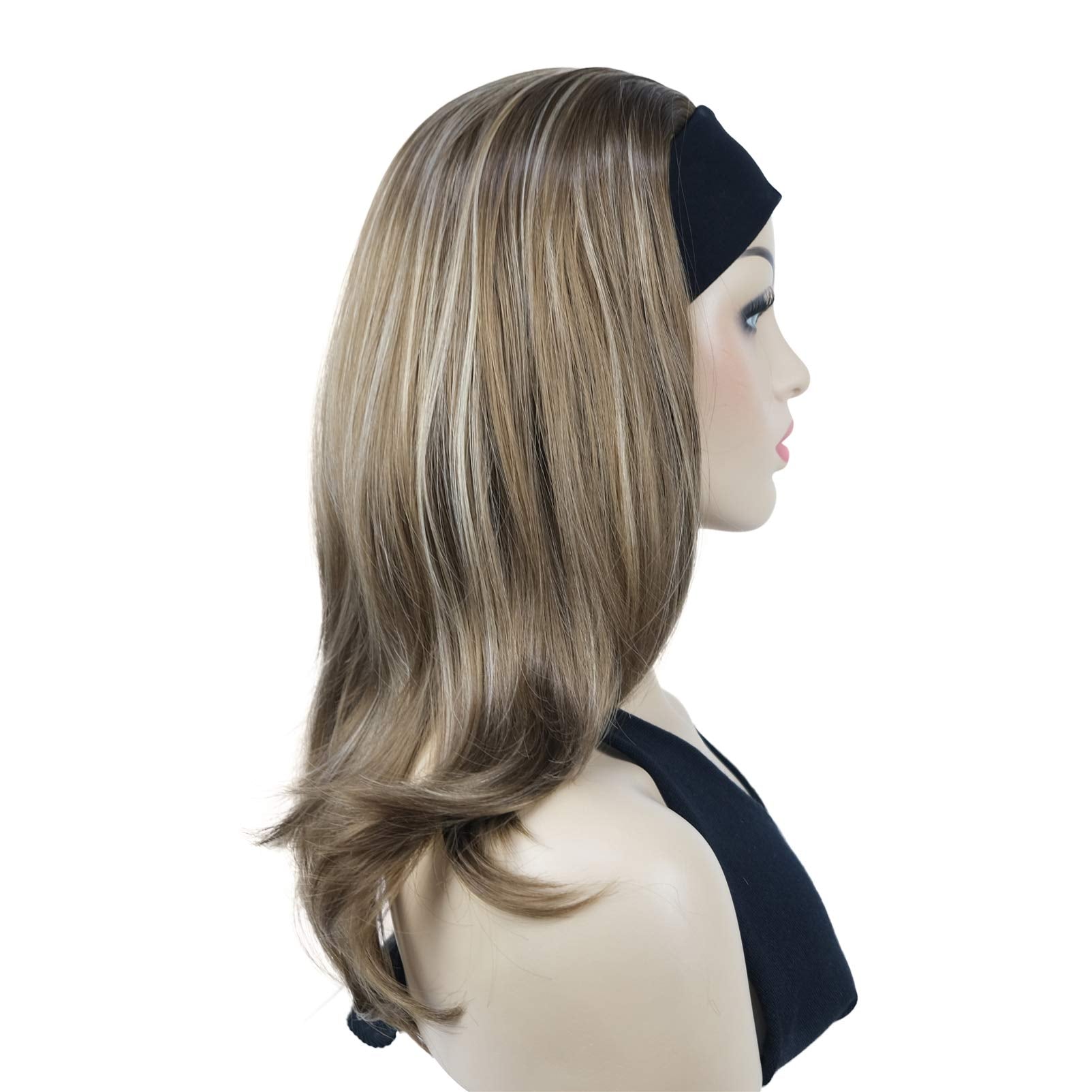 Lydell Long Straight Wave Headband Synthetic Wigs (12TT26 Brown Highlighted)