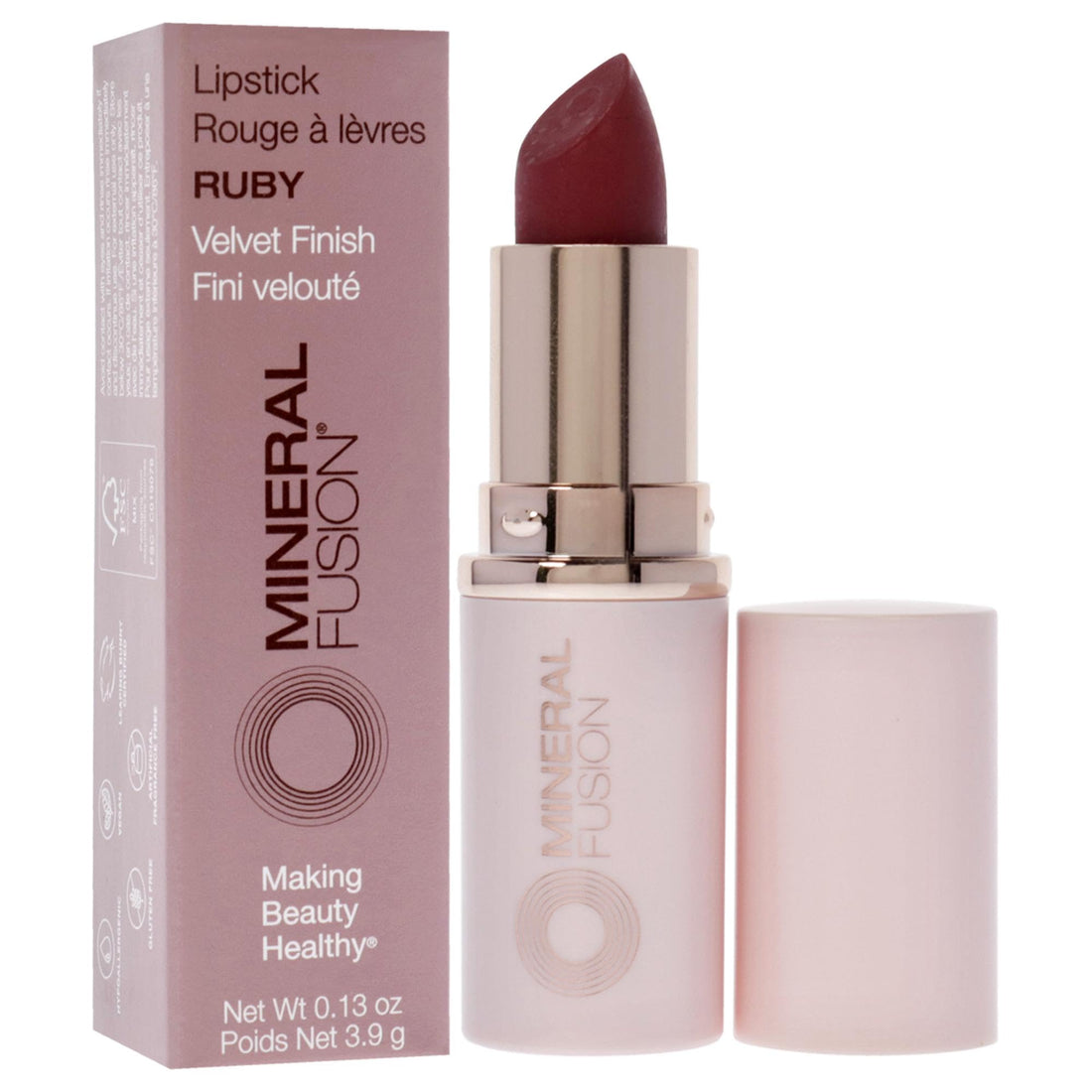 Mineral Fusion Lipstick, Ruby, .13 Ounce