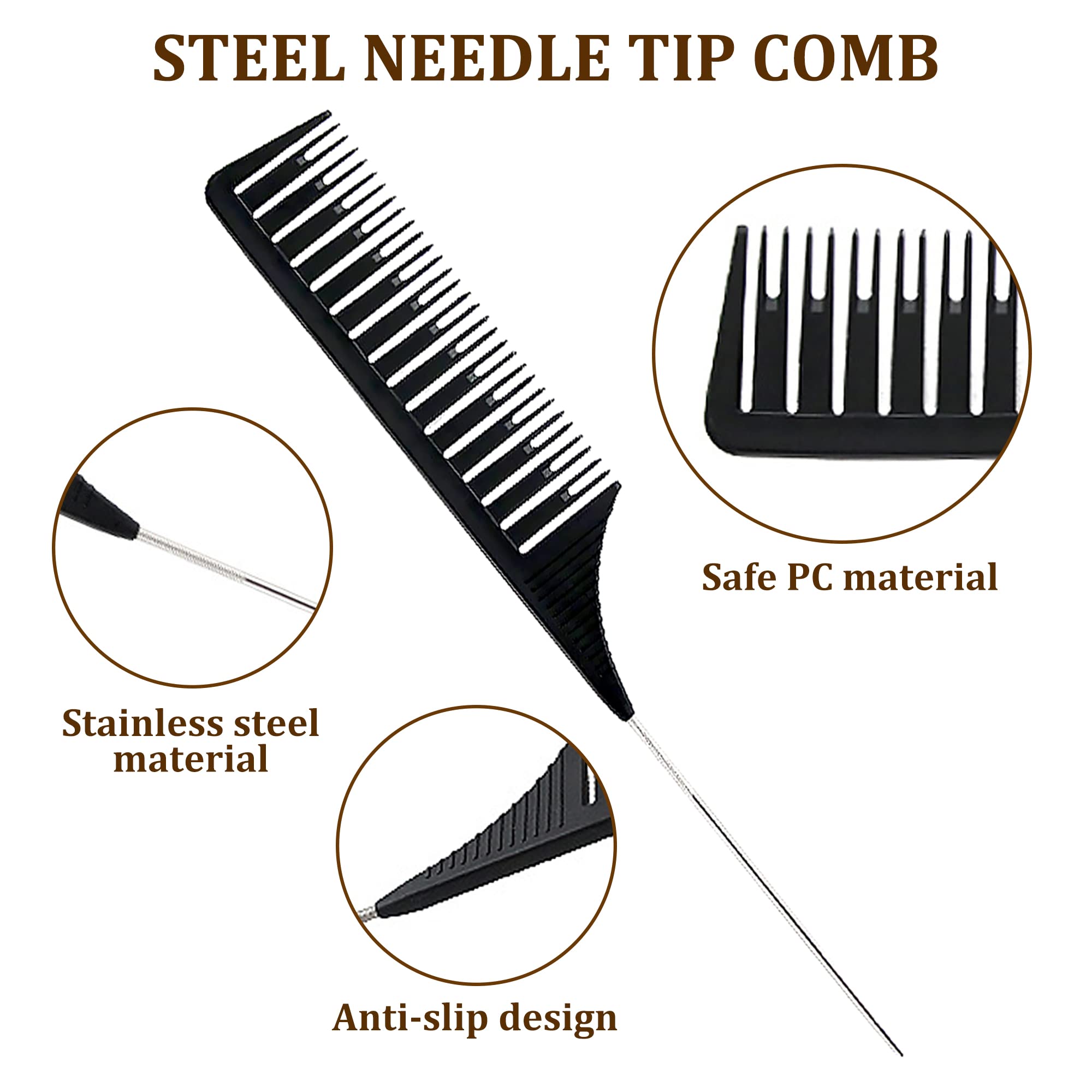 Angelwings Professional Hair Combs for Women Styling, Hair Combs Plastic