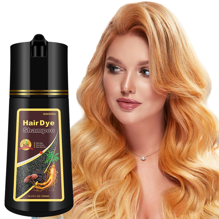 Onilyua Blonde Brown Hair Dye Shampoo, 3 in 1 Natural Hair Color Shampoo for Men & Women, Shampoo Para Canas, Long-Lasting Hair Dye Shampoo for 100% Gray Hair Coverage, 500ml