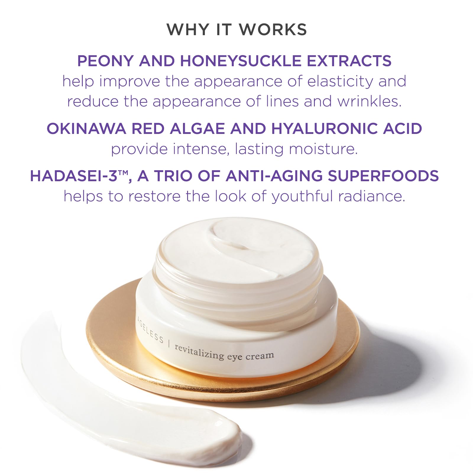 TATCHA Ageless Revitalizing Eye Cream | Cruelty-Free Cream to Reduce Appearance of Fine Lines, Dark Circles and Puffiness | 15 ml / 0.5 oz