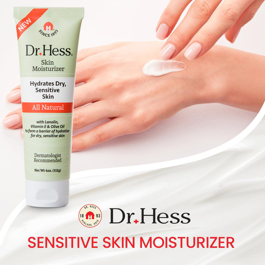 Dr Hess Moisturizer for Dry, Sensitive Skin, 4 Ounce