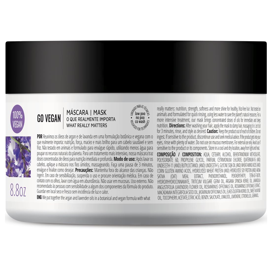 INOAR PROFESSIONAL - Go Vegan Anti-Frizz Hair Mask (8.8 fl oz./250 g)
