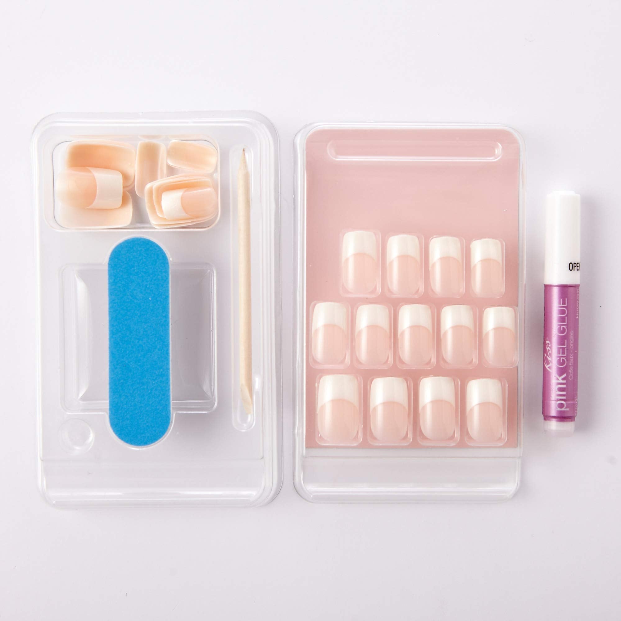 Kiss Everlasting French Nail Kit Medium Pearl Tip 28 Nails (2 Pack)