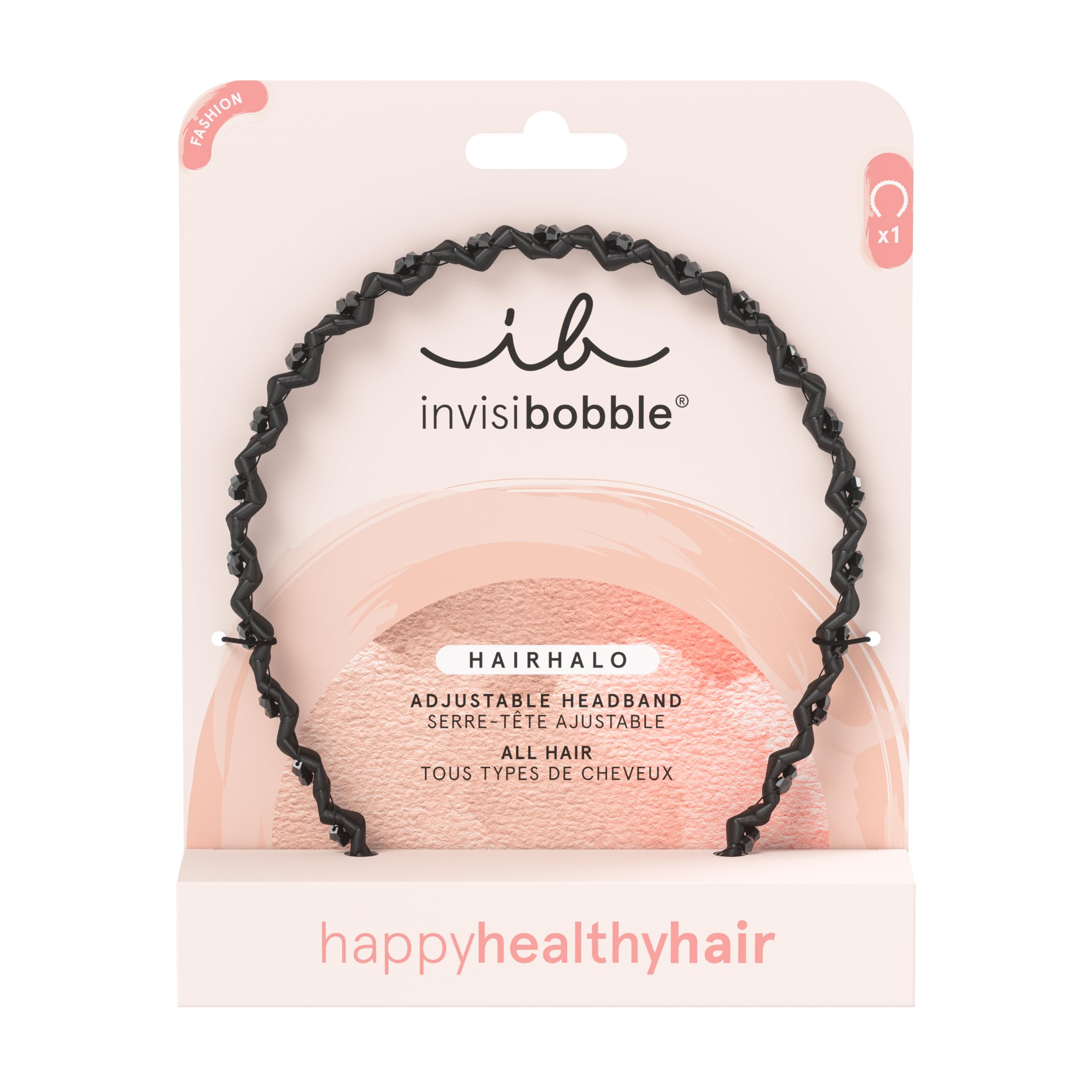 Invisibobble Hairhalo (True Black Sparkle)