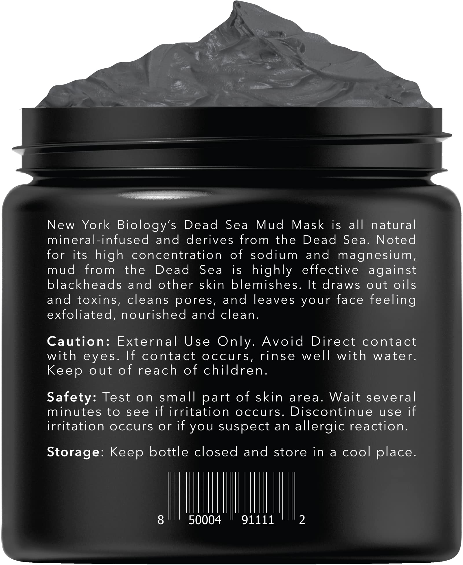New York Biology Dead Sea Mud Mask For Face And Body, Natural Pore Reducer And Minimizer To Help Treat Acne, Blackheads And Oily Skin (260Ml)