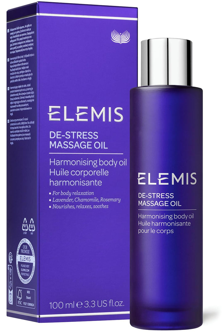 ELEMIS De-Stress Massage Oil, 3.3 Fl Oz