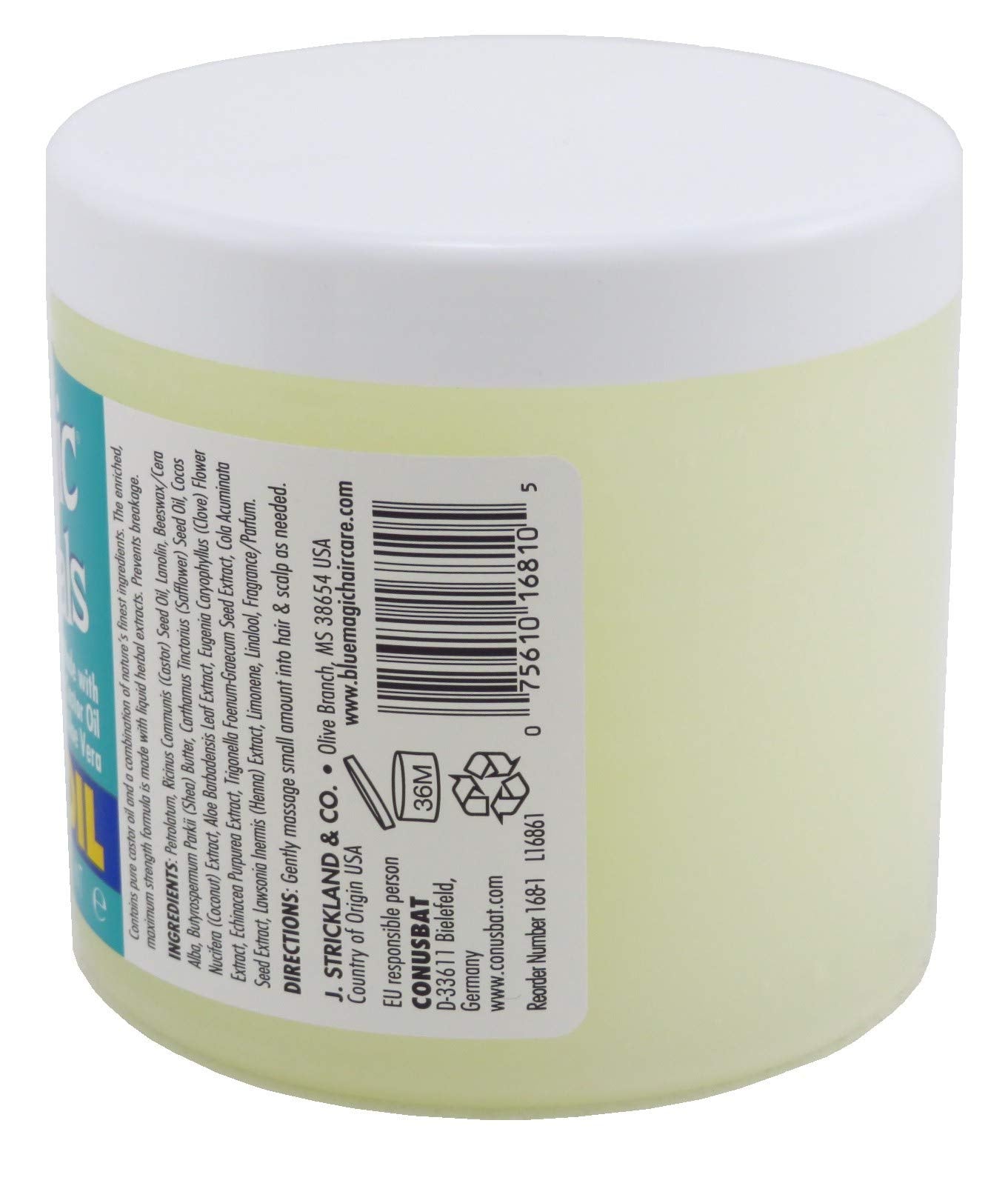 Blue Magic Organics Castor Oil 12oz Jar (3 Pack)