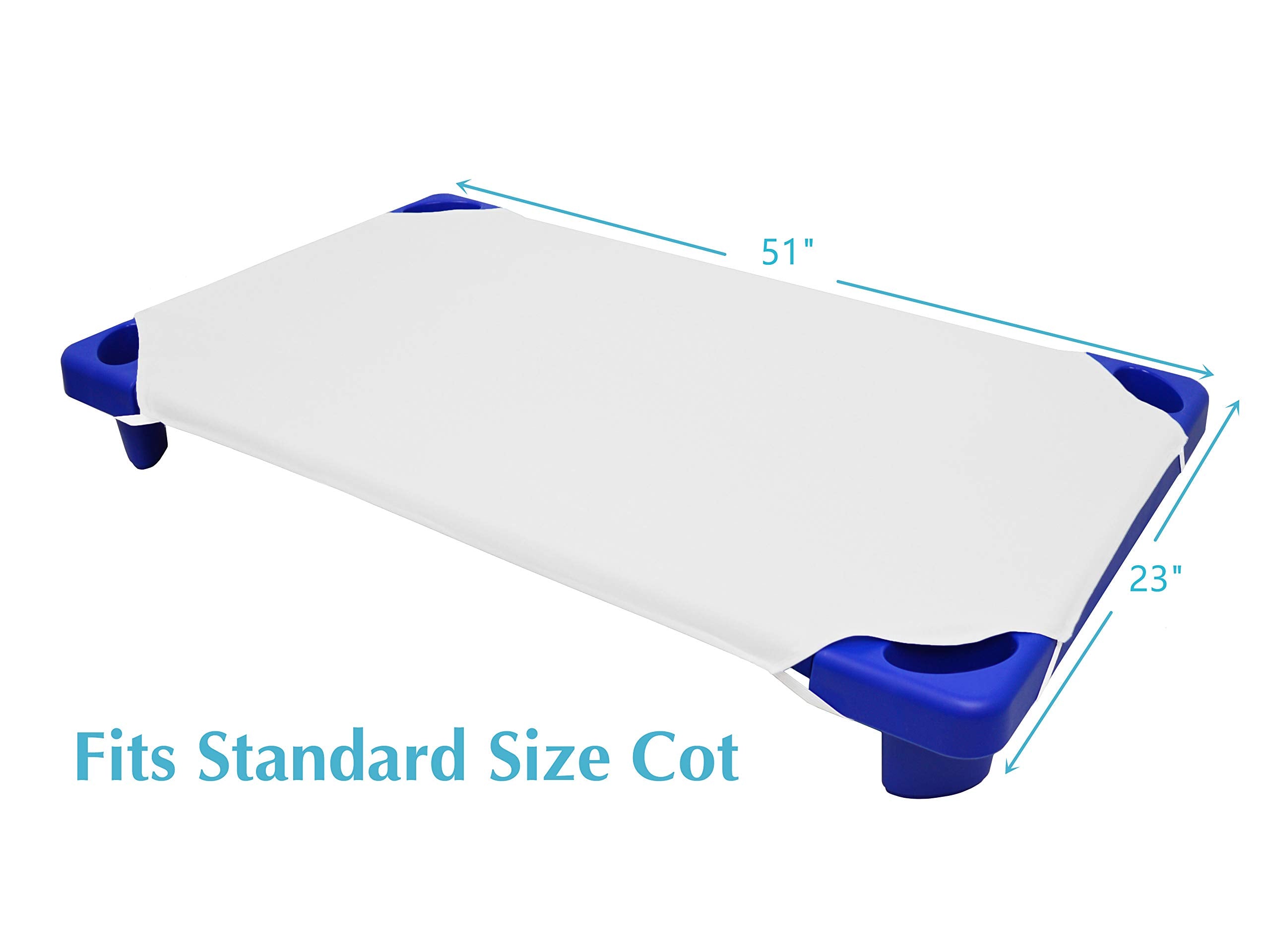 American Baby Company Microfiber Standard Size Daycare/Pre-School Cot Sheet, Snow White, 23 x 51, for Boys and Girls