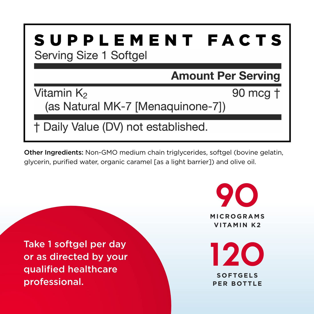 Jarrow Formulas MK-7 90 mcg - 120 Softgels, Pack of 2 - Superior Vitamin K Product for Building Strong Bones - Supports Heart & Cardiovascular Health - 240 Total Servings