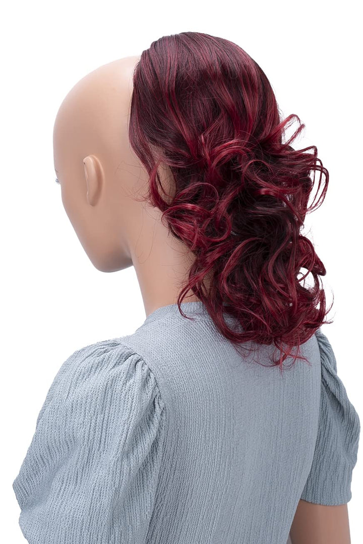 PRTTYSHOP Hair Piece Pony Tail Extension Draw String Voluminous Curly Heat-Resisting 14 dark blonde # 28 PH211