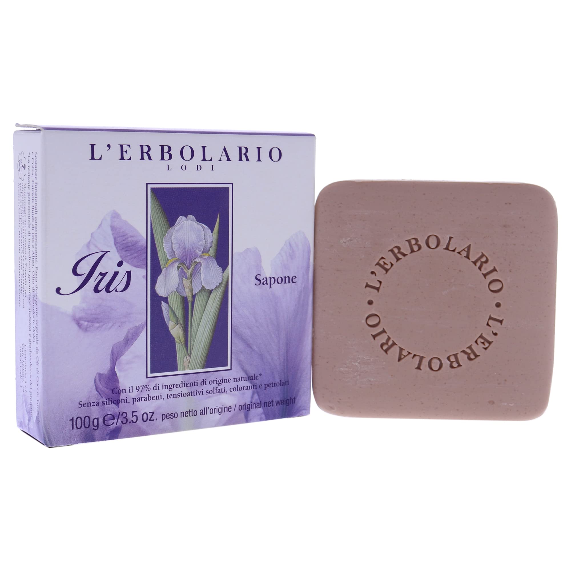 LErbolario Iris Bar Soap For Unisex 3.5 oz Soap