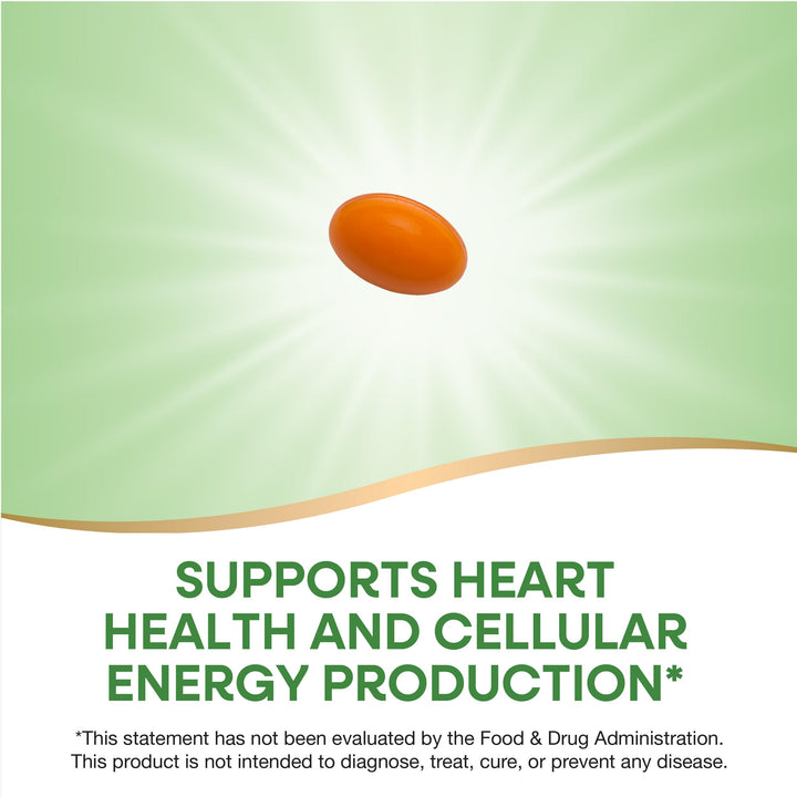 Nature's Way CoQ10 with Ubiquinone, Supports Heart Health*, Supports Cellular Energy Production*, 100 mg per Serving, 120 Softgels